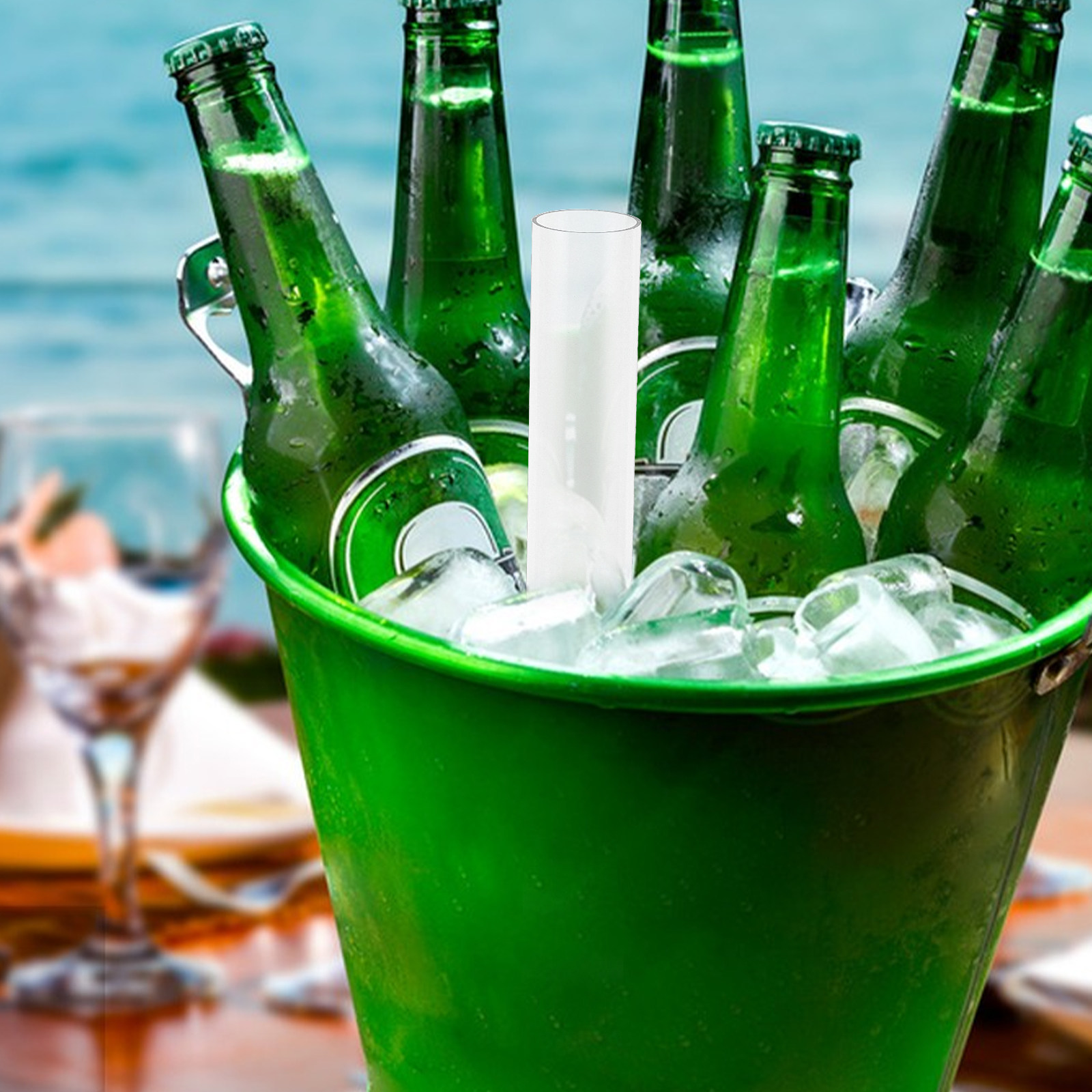 Wine Beer Whiskey Youtube - Reusable Ice Column Tube Plastic Ice