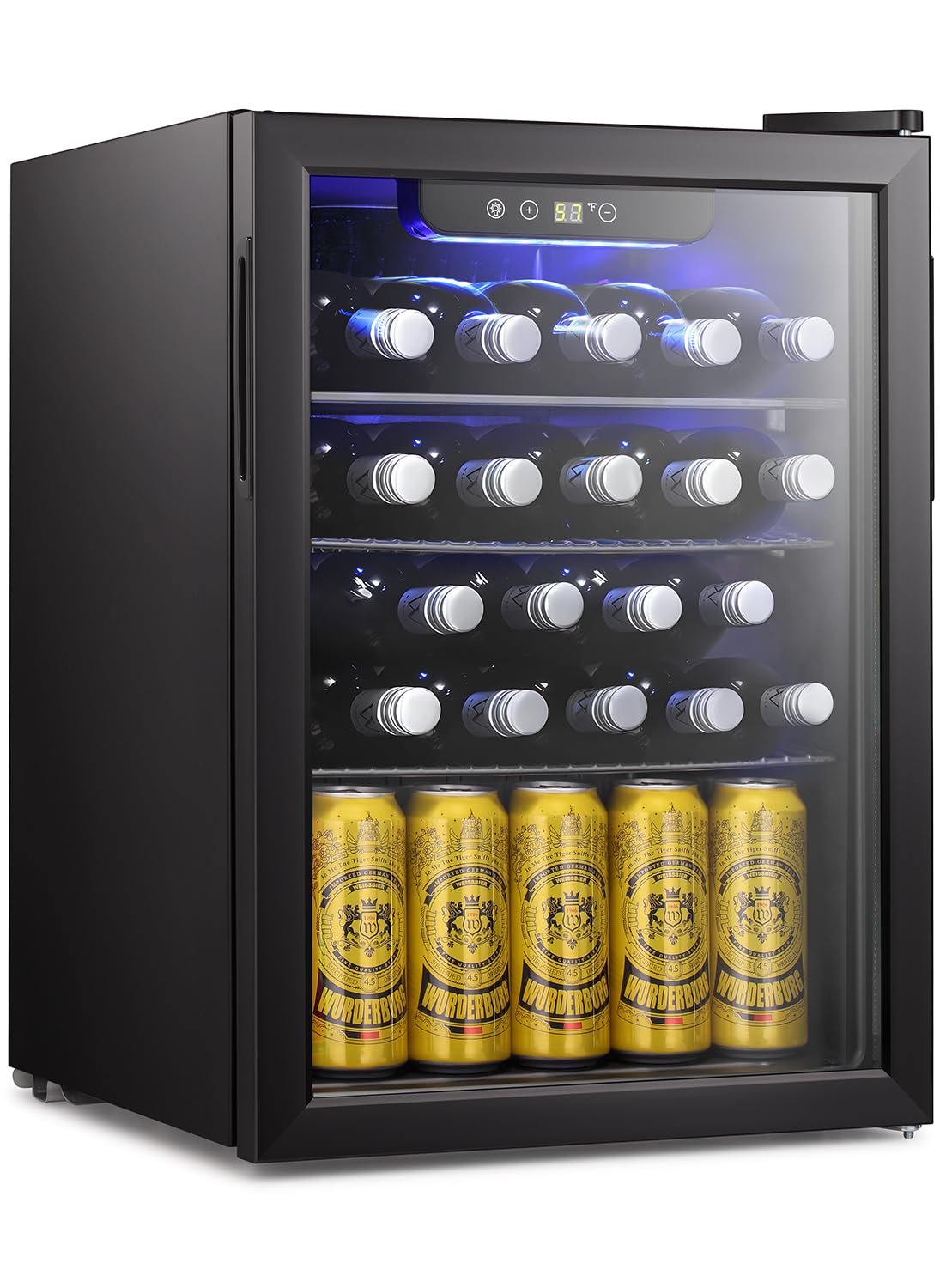 Wine Beer Cooler Fridge - 16 Bottle Wine Cooler/Cabinet Beverage Refrigerator