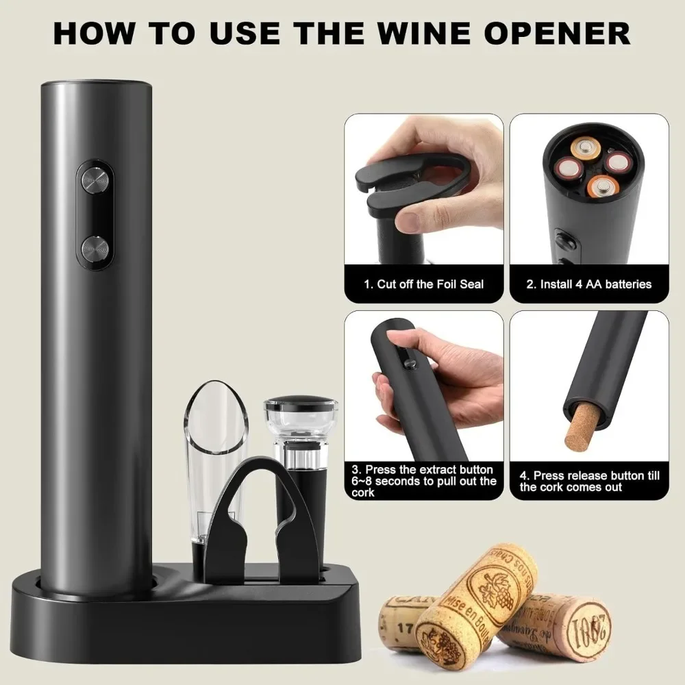 Electric Wine Opener Set Elect - Bottle Stopper Set recension och pris