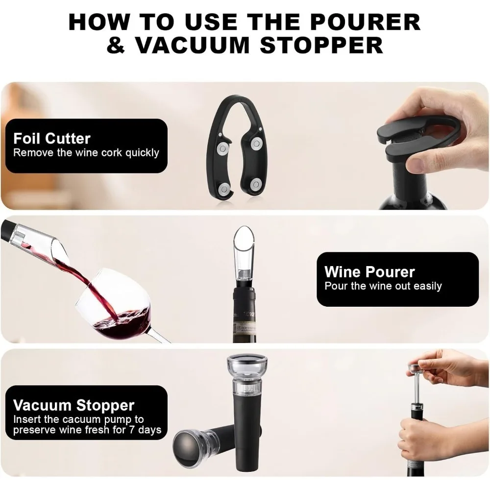 Electric Wine Opener Set Elect - Bottle Stopper Set recension och pris