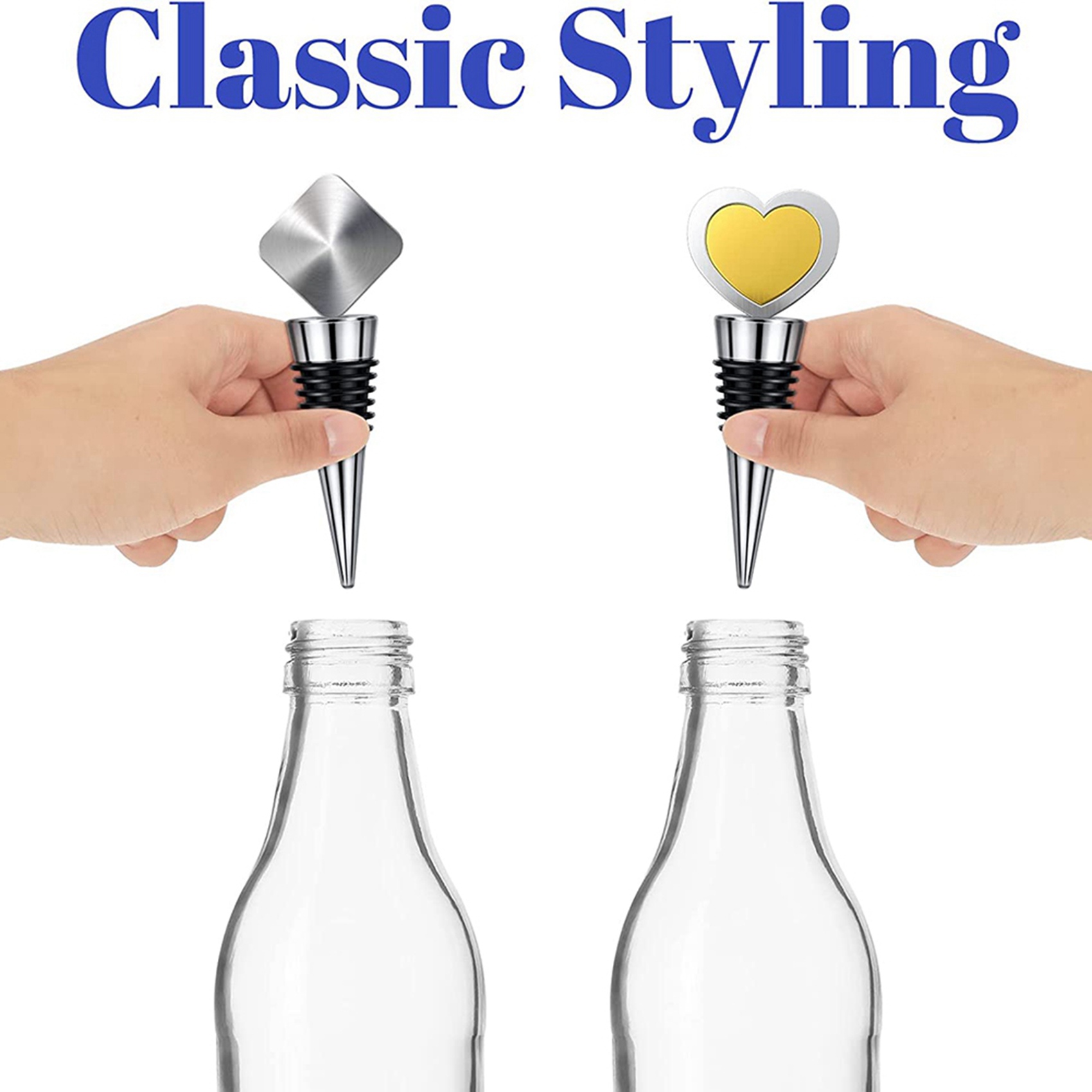 AB34-12 Pieces Metal Bottle St - Bottle Stopper Set recension och pris