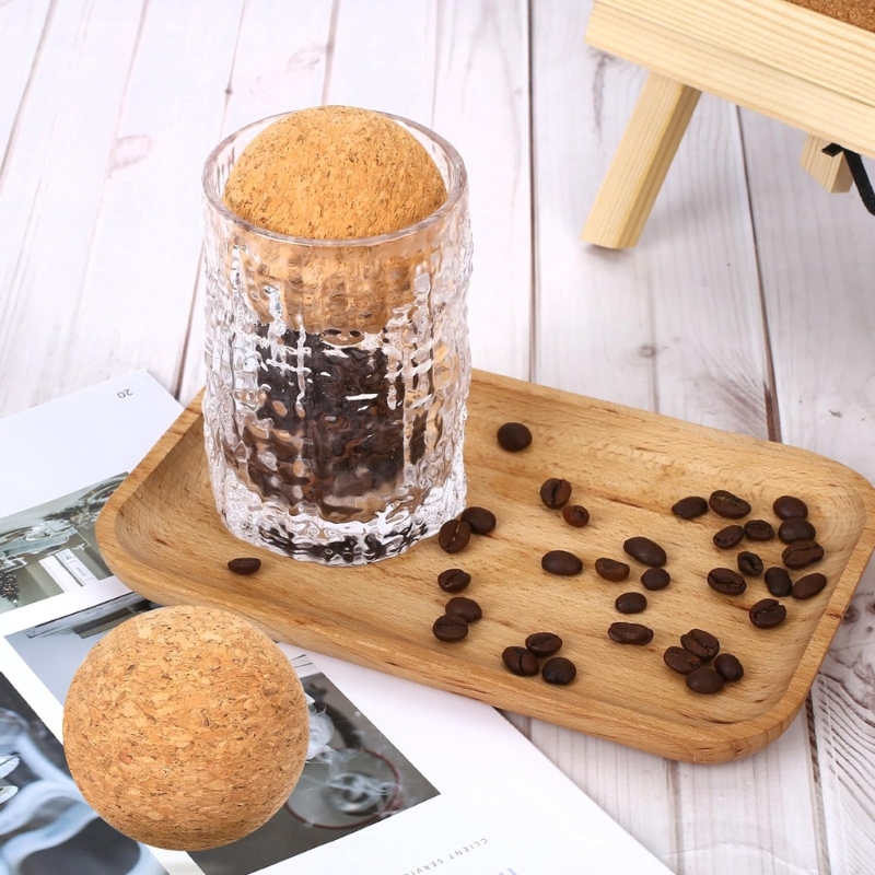 Set of 2 2.4 Inch Cork Ball St - Bottle Stopper Set recension och pris