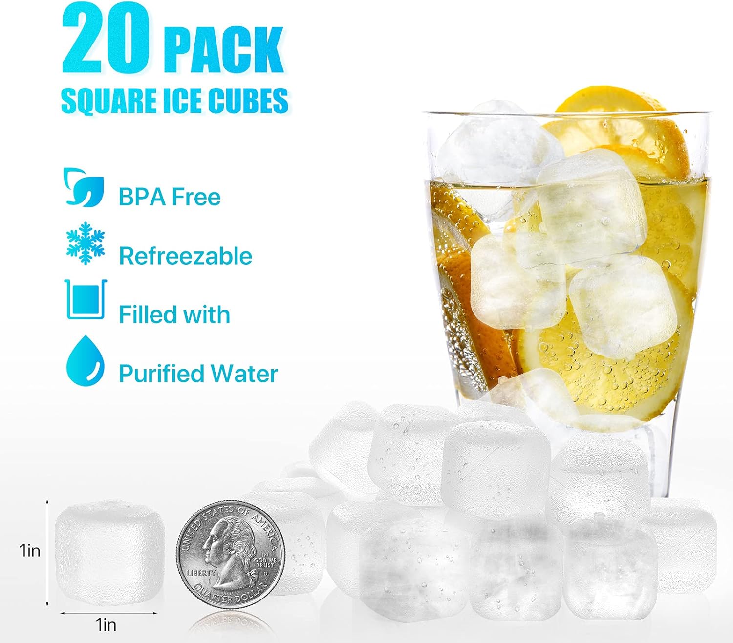 Reusable Ice Cubes 20 Pack, BP - Wine Beer Drink recension och pris
