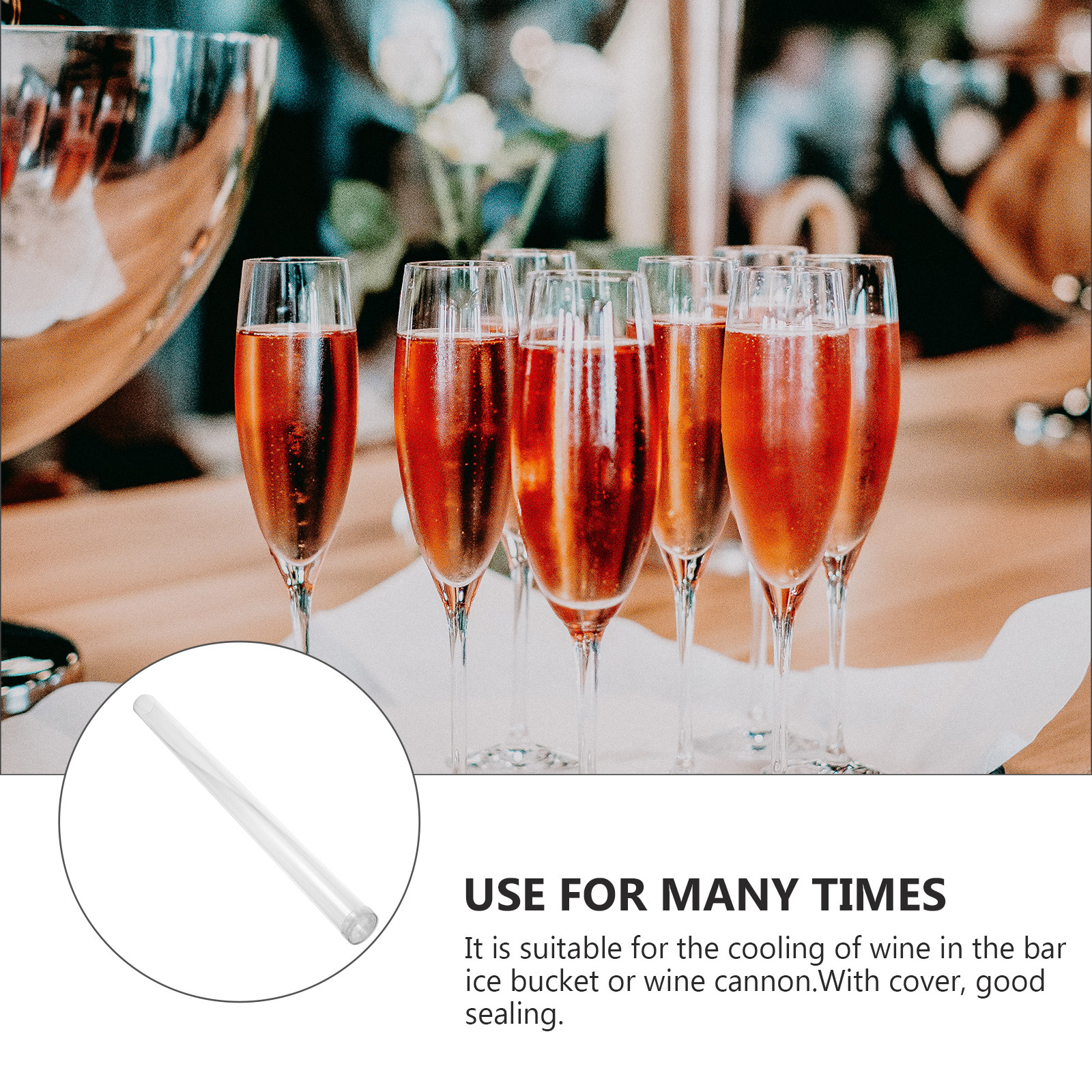 Reusable Ice Column Tube Plast - Wine Beer Whiskey Youtube recension och pris