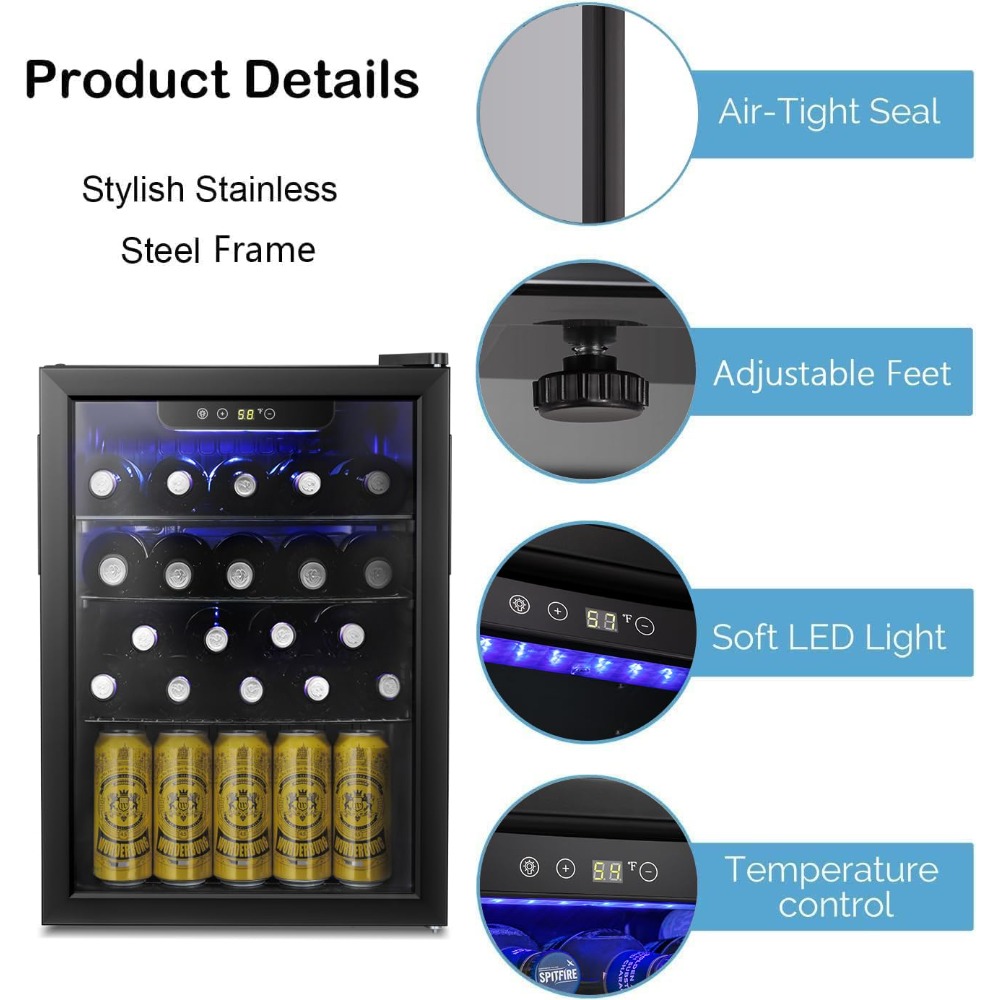 16 Bottle Wine Cooler/Cabinet  - Wine Beer Cooler Fridge recension och pris