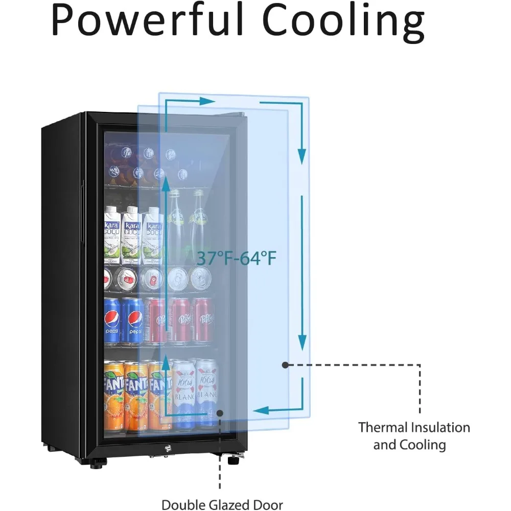 Beverage Refrigerator, 3.2 Cu. - Wine Beer Cooler Fridge recension och pris