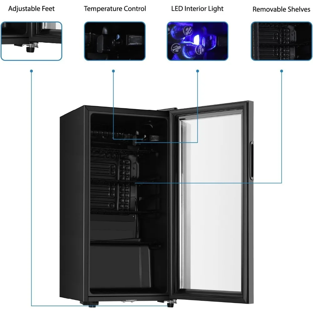 Beverage Refrigerator, 3.2 Cu. - Wine Beer Cooler Fridge recension och pris