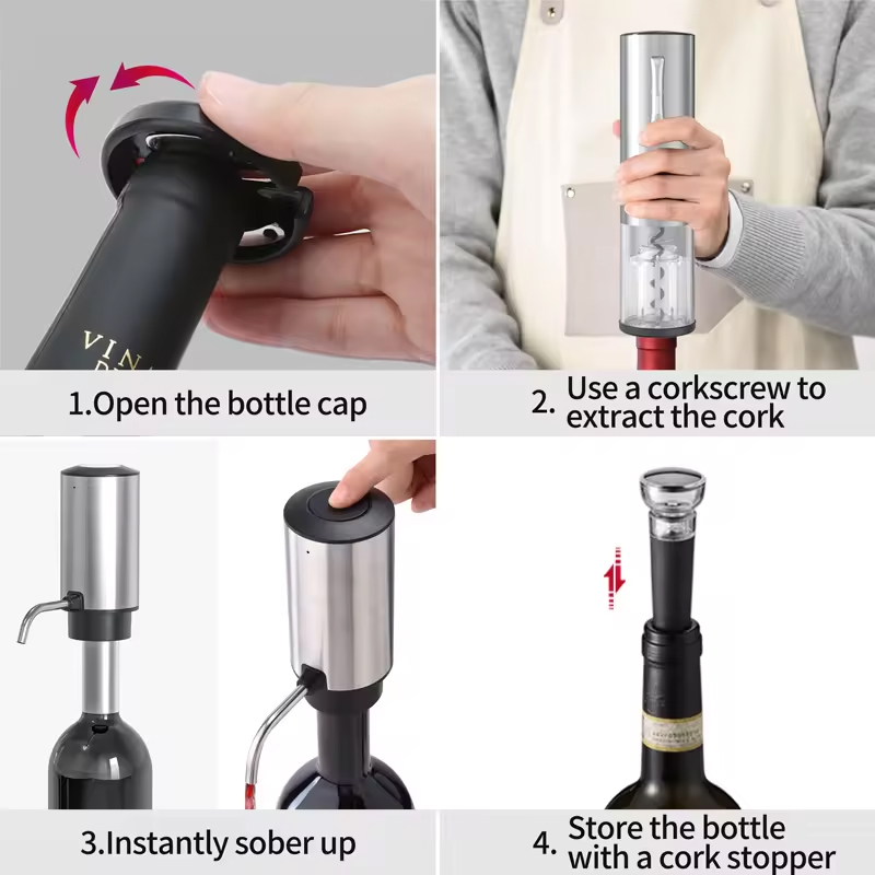 2024 New Design 4-in-1 Lithium - Bottle Stopper Set recension och pris