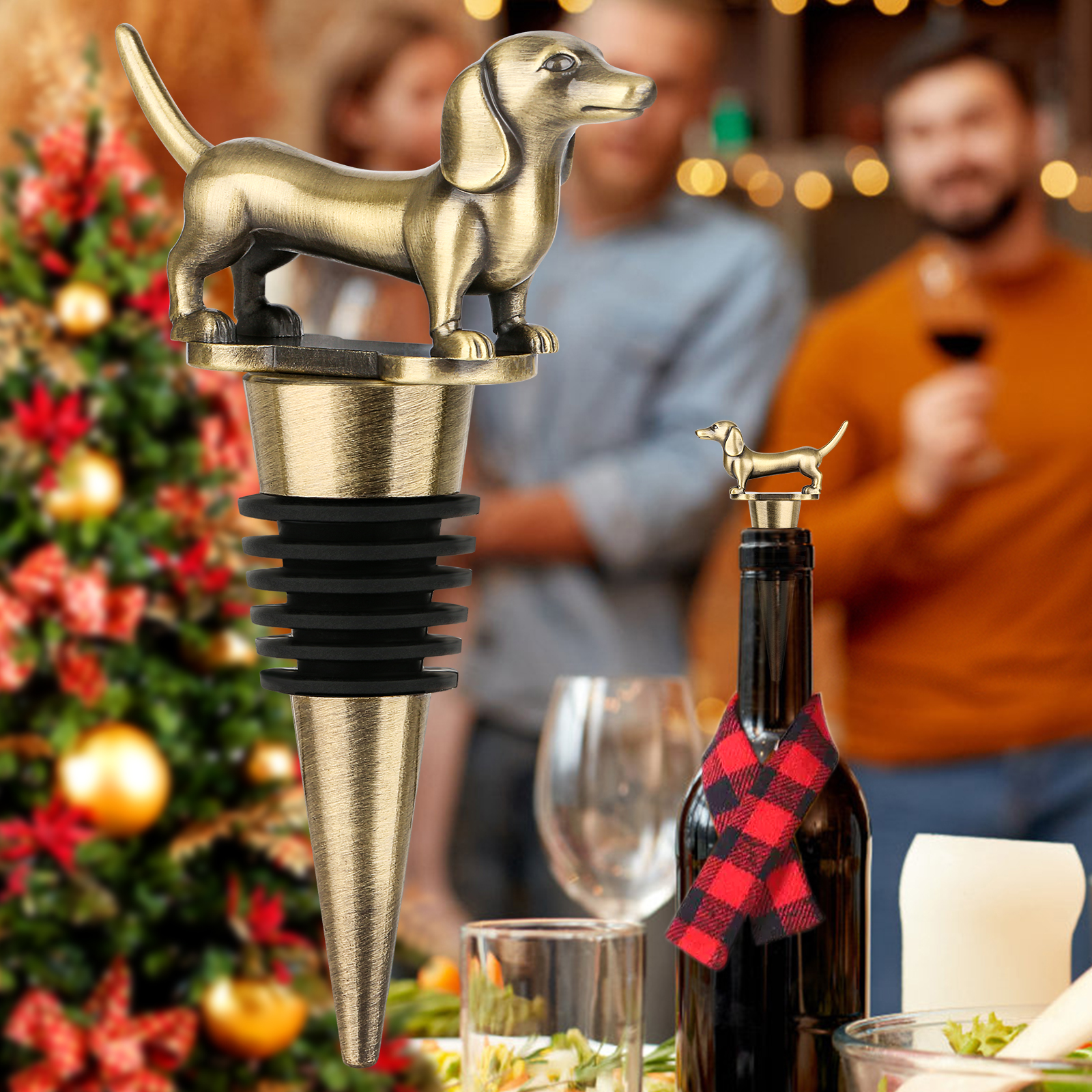 LKKCHER Dachshund Dog Wine Bot - Bottle Stopper Set recension och pris