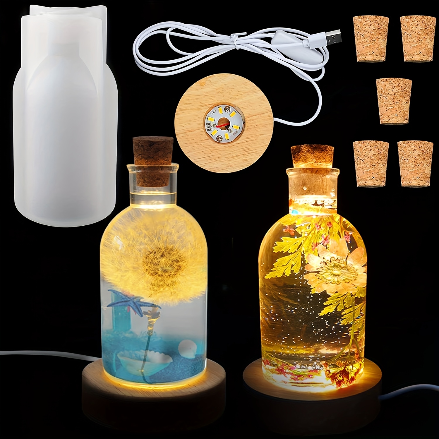 Drift Bottle Light Resin Mold  - Bottle Stopper Set recension och pris