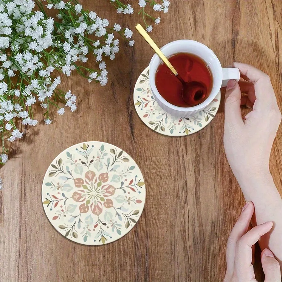 6pcs/Set Bohemian Floral Patte - Wine Beer Drink recension och pris