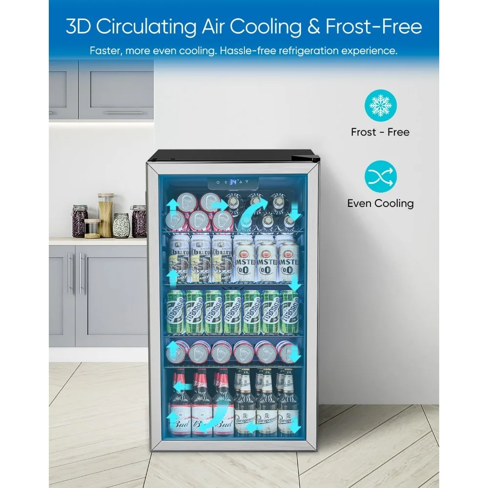 Beverage Refrigerator Cooler - - Wine Beer Cooler Fridge recension och pris