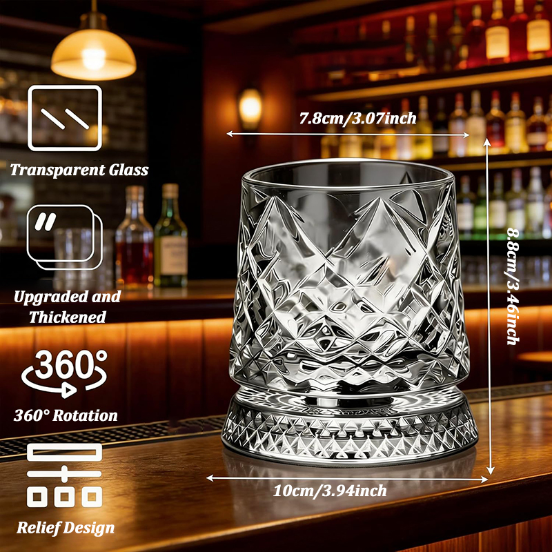 280ml Rotate Whiskey Glasses w - Wine Beer Glass recension och pris