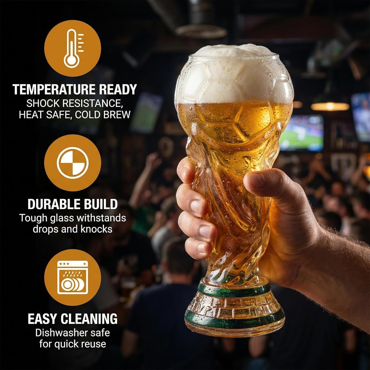2026 Soccer Beer Glass – Troph - Wine Beer Glass recension och pris