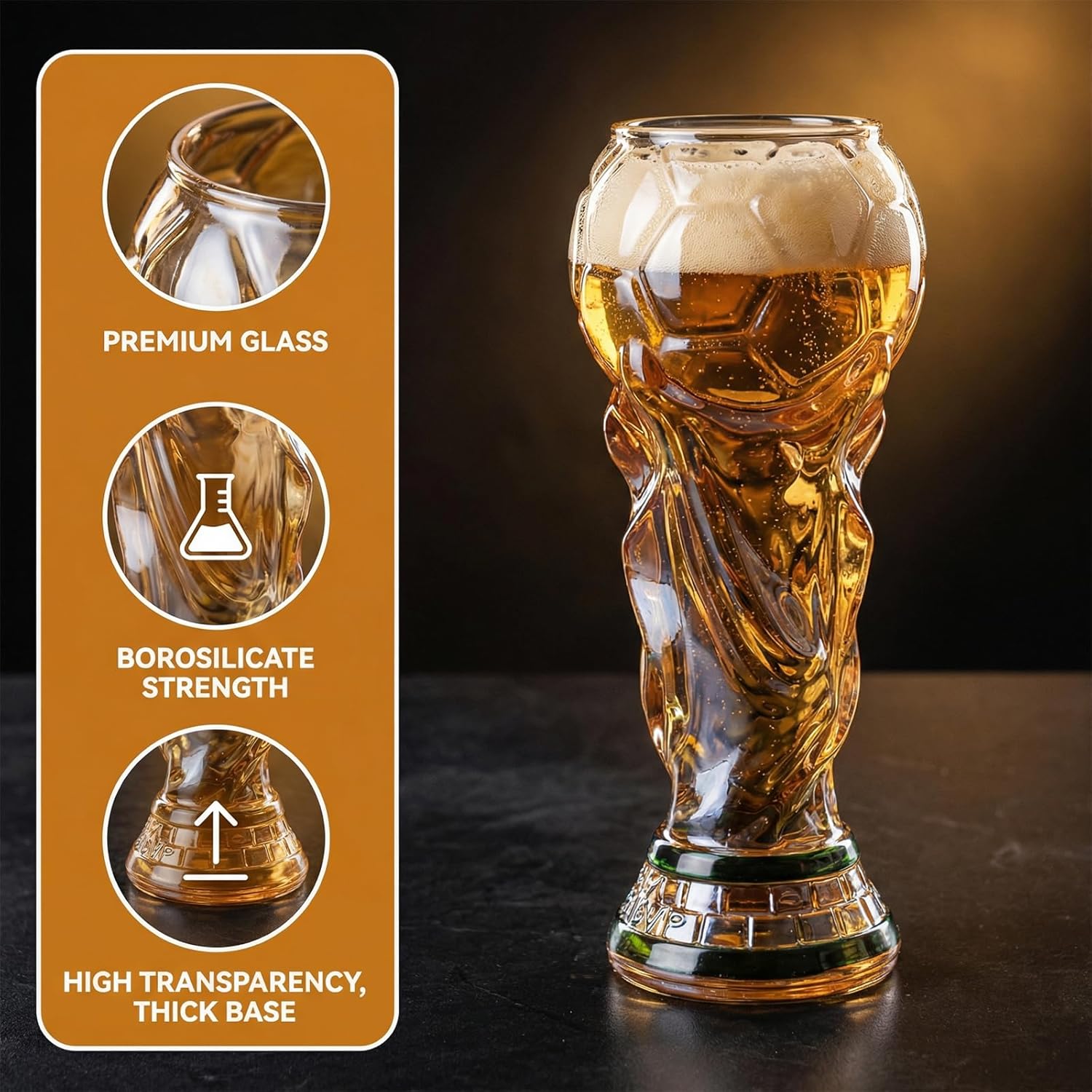 2026 Soccer Beer Glass – Troph - Wine Beer Glass recension och pris