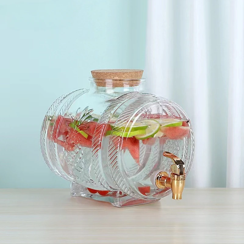 1L Beverage Barrel with Faucet - Wine Beer Rack recension och pris