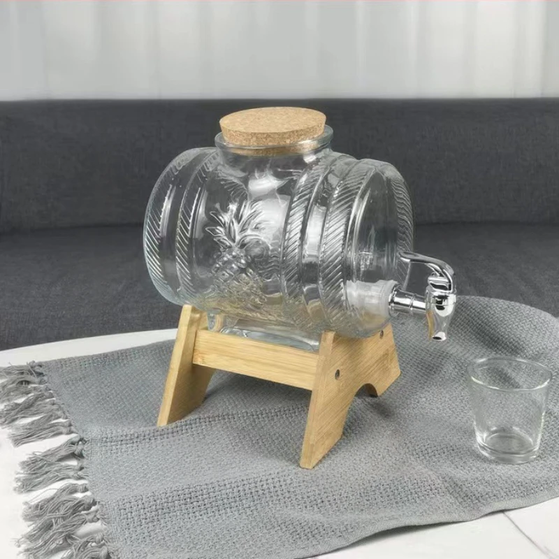 1L Beverage Barrel with Faucet - Wine Beer Rack recension och pris
