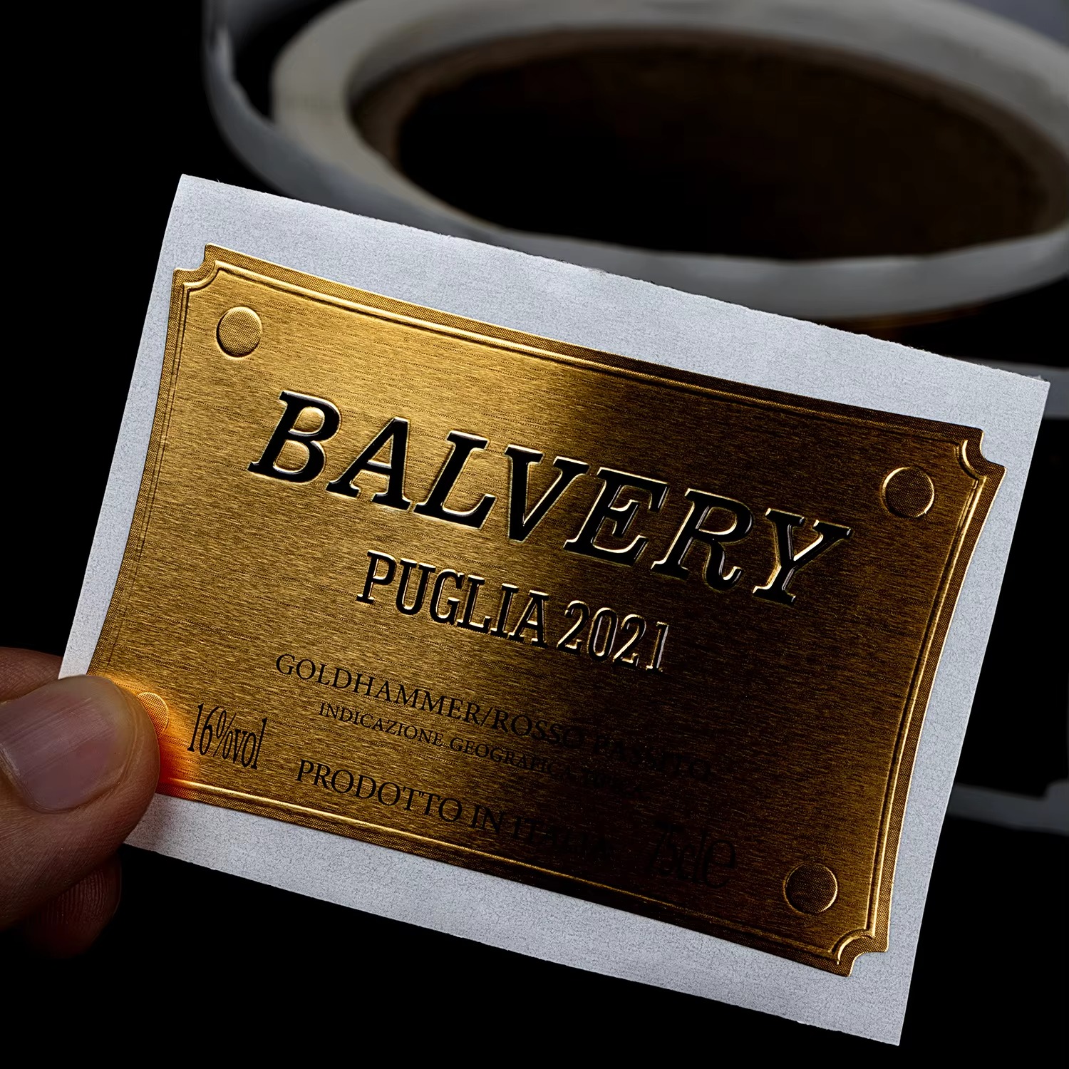 Gold Foil Embossed Metal Paper - Wine Beer Bottle recension och pris