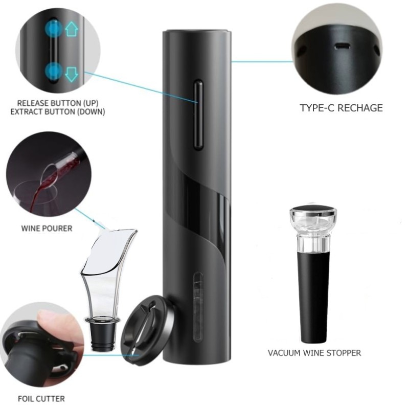 Rechargeable Multifunction Ele - Bottle Stopper Set recension och pris