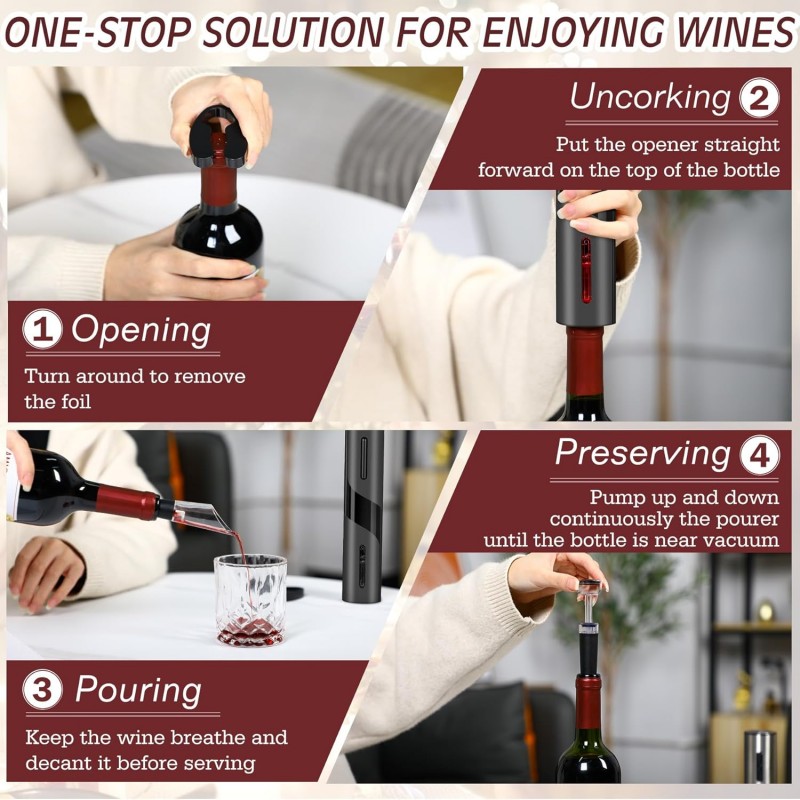 Rechargeable Multifunction Ele - Bottle Stopper Set recension och pris