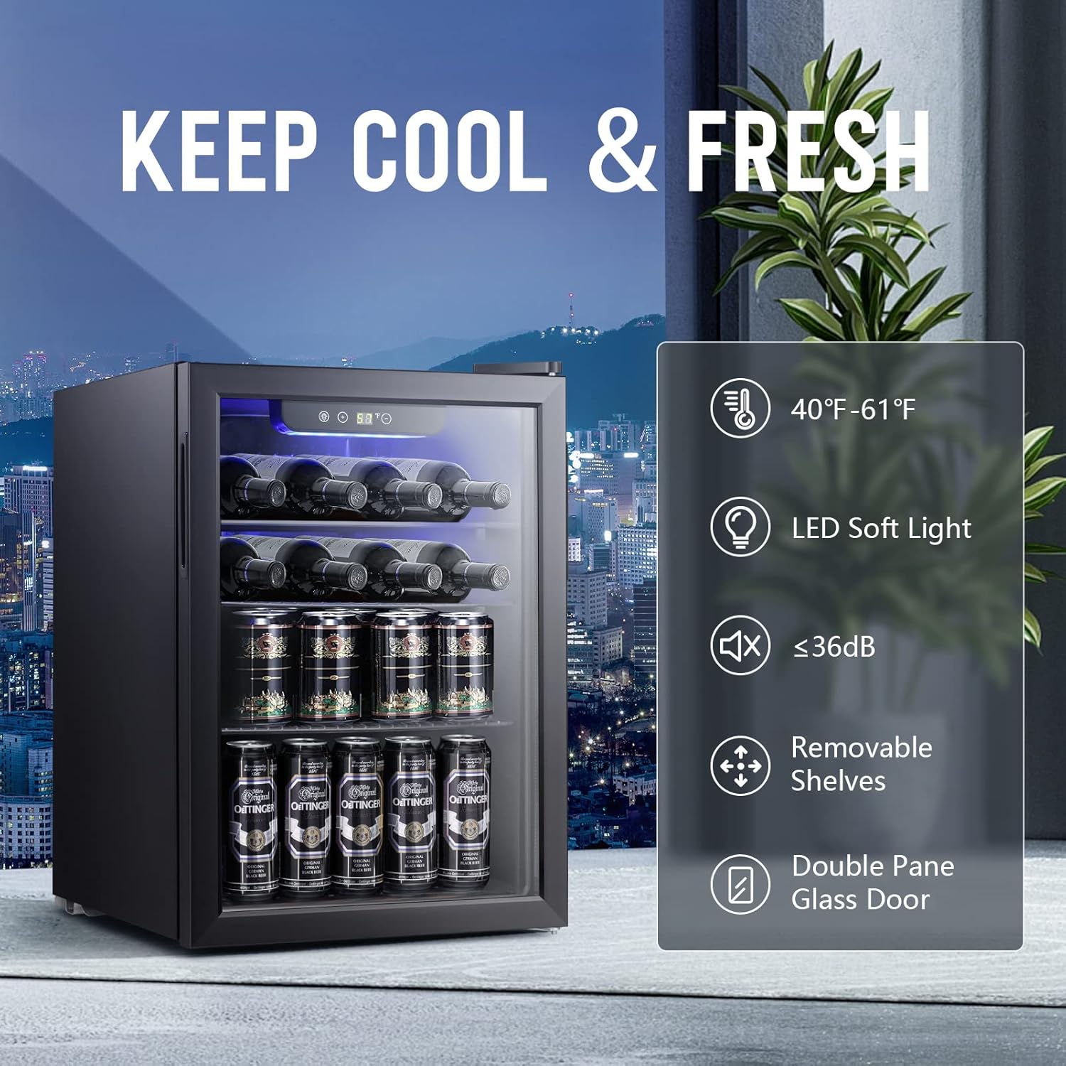 2.6cu.ft Wine Cooler/Cabinet B - Wine Beer Cooler Fridge recension och pris