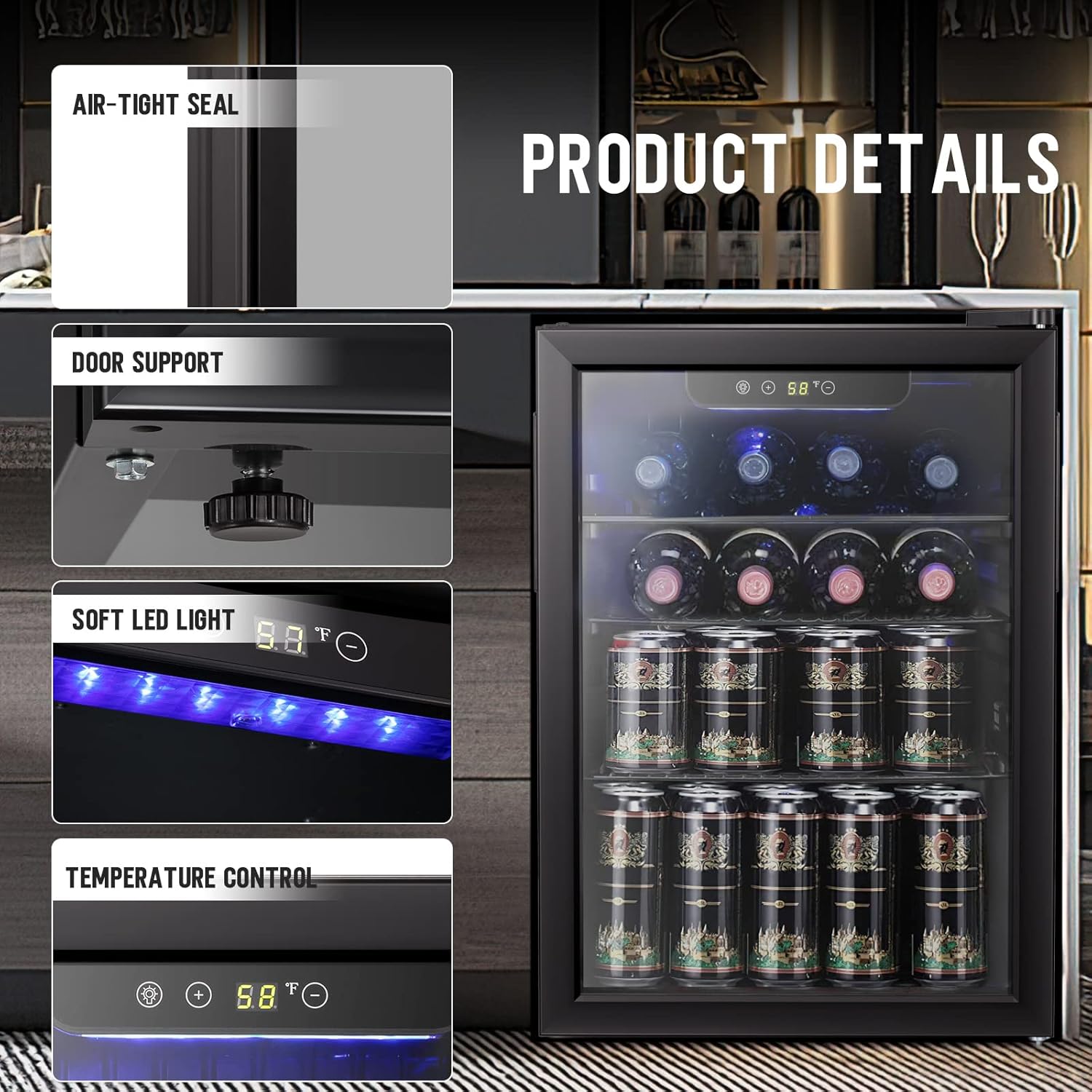 2.6cu.ft Wine Cooler/Cabinet B - Wine Beer Cooler Fridge recension och pris