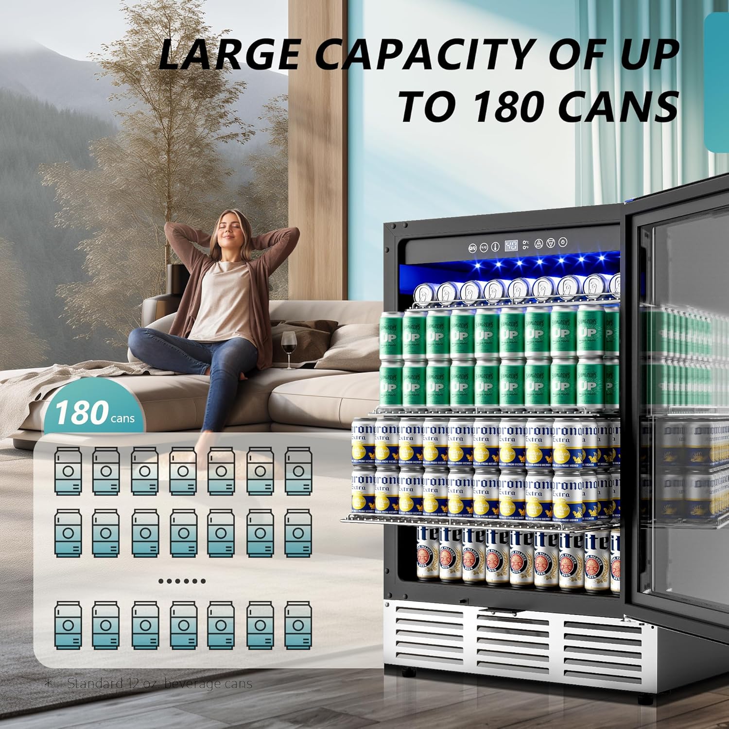 24 Inch Beverage Refrigerator, - Wine Beer Cooler Fridge recension och pris