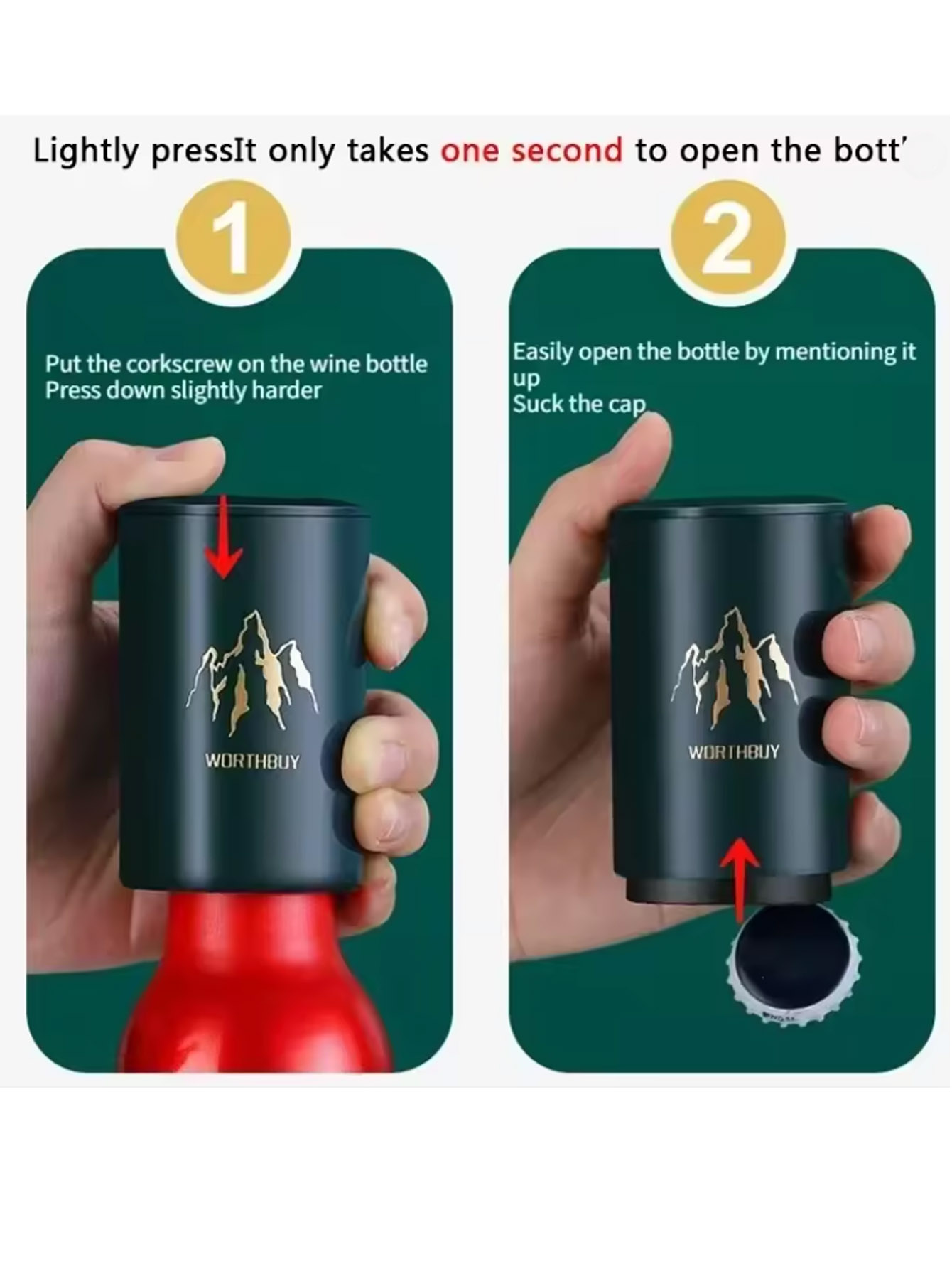 1Pcs Automatic Beer Bottle Ope - Wine Beer Bottle recension och pris