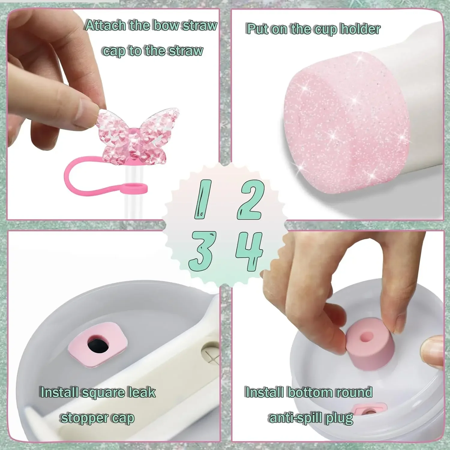8PCS Cup Accessories Set for S - Bottle Stopper Set recension och pris
