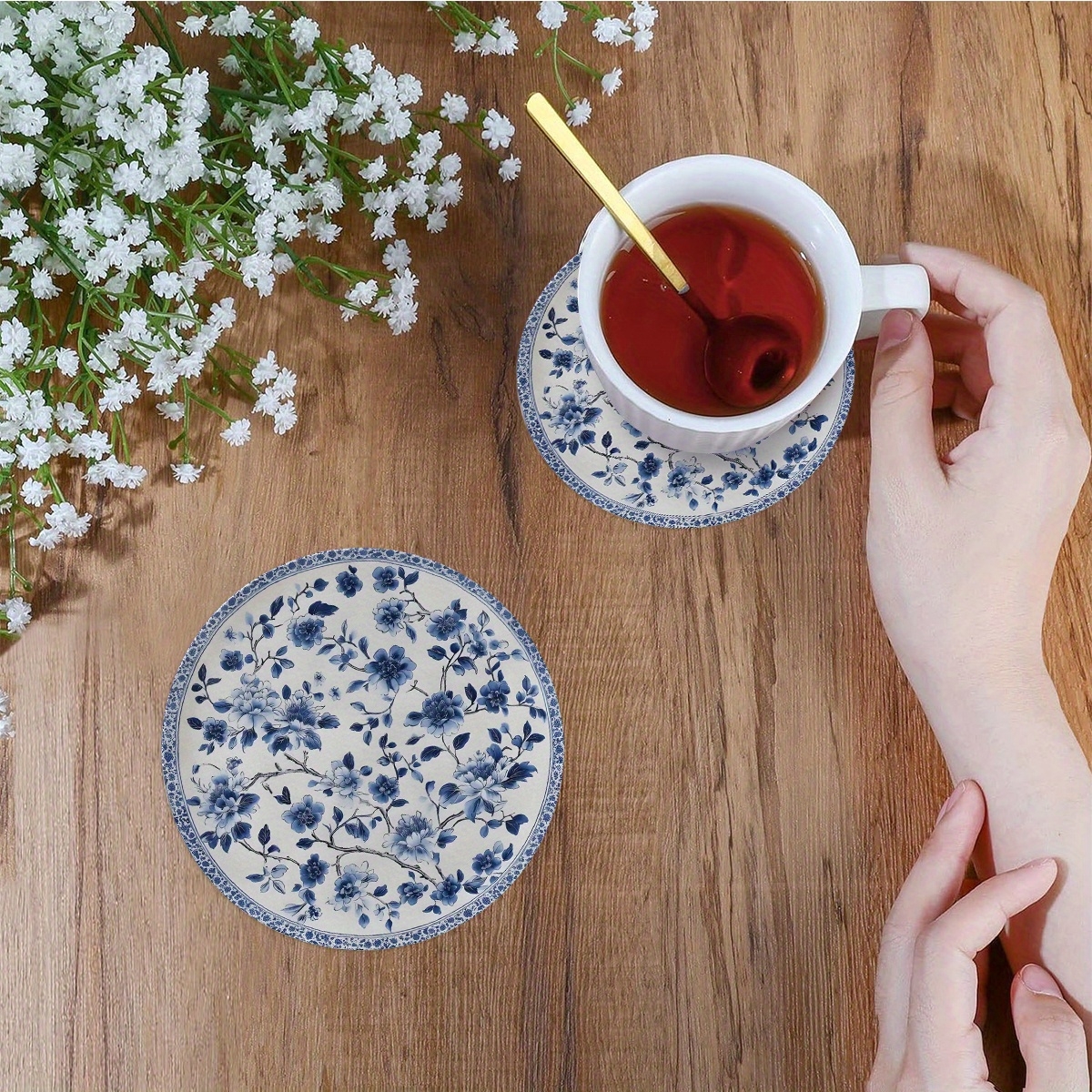 Chinese style Blue Porcelain P - Wine Beer Glass recension och pris