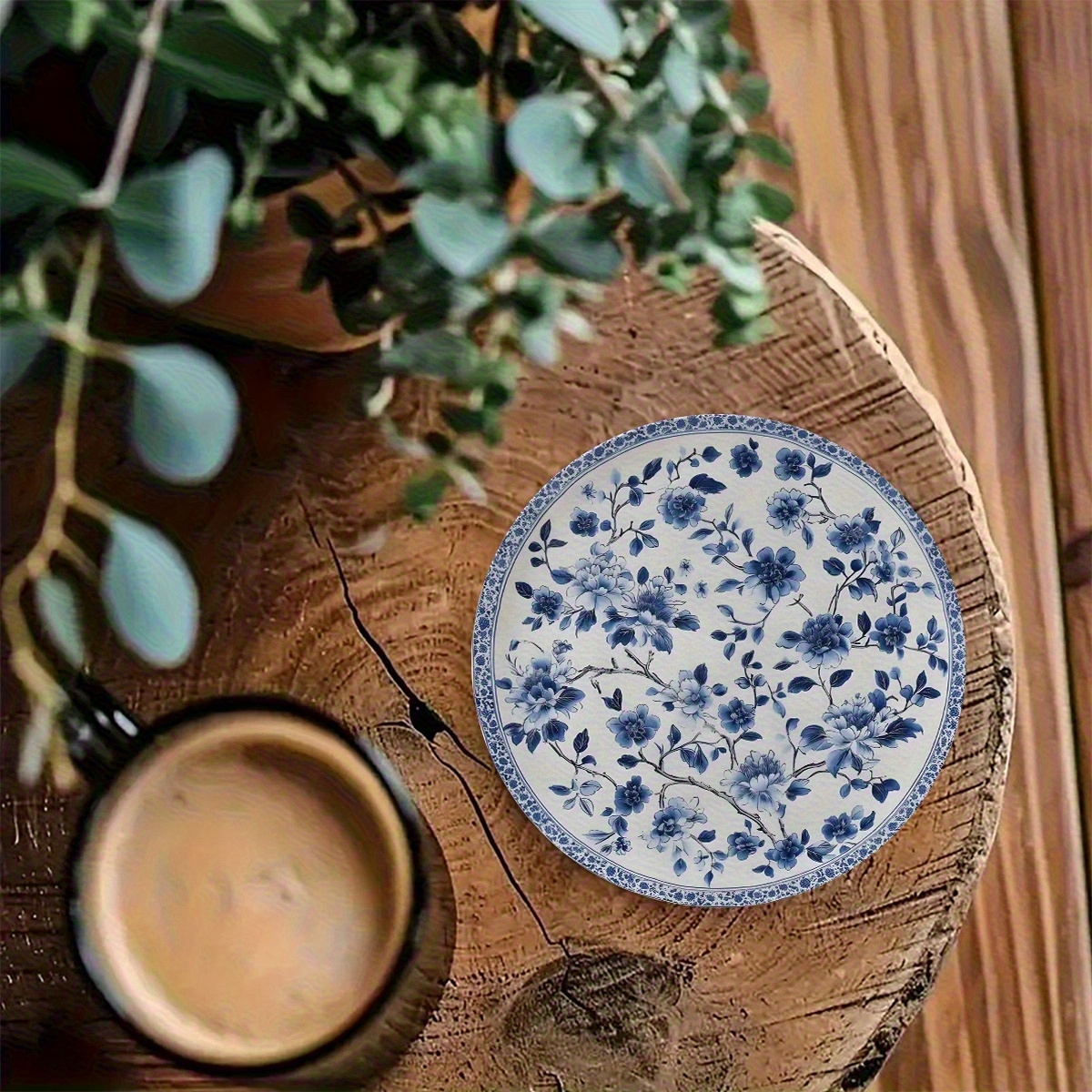 Chinese style Blue Porcelain P - Wine Beer Glass recension och pris