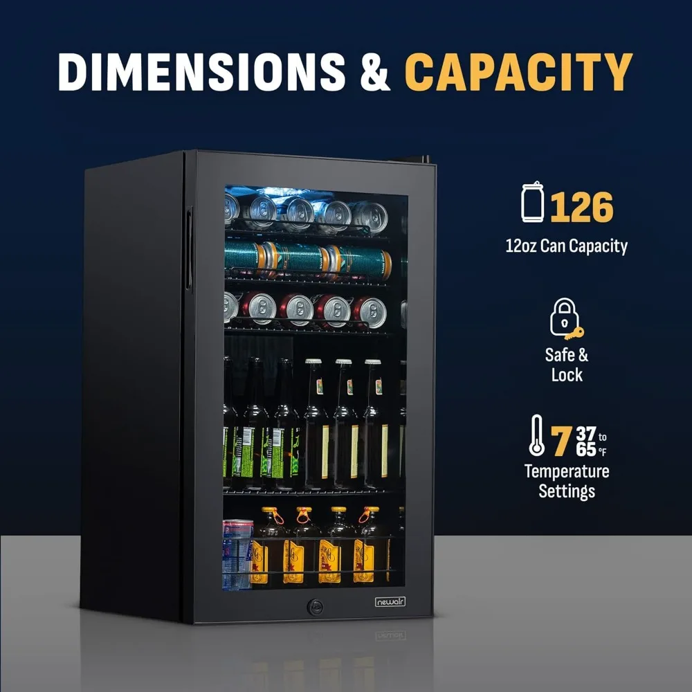 126 Can Beverage Refrigerator, - Wine Beer Cooler Fridge recension och pris