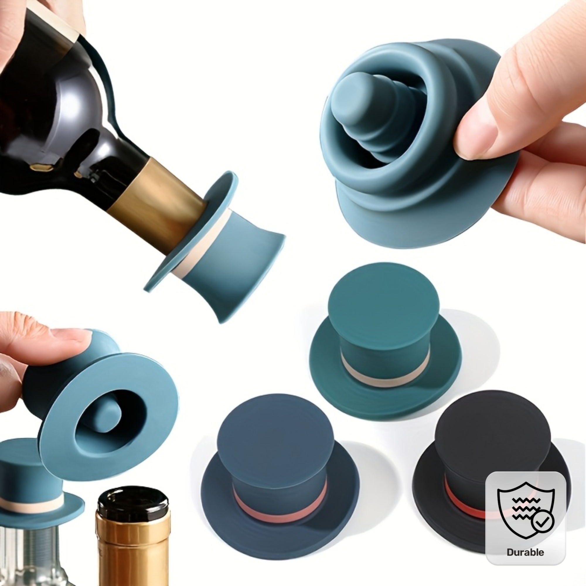 Silicone Wine Stoppers 2PCS, L - Wine Beer Drink recension och pris