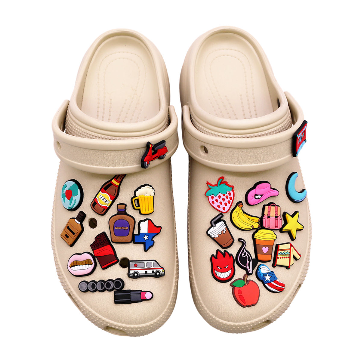 1 Pcs Novelty Shoe Charms Acce - Wine Beer Hat recension och pris
