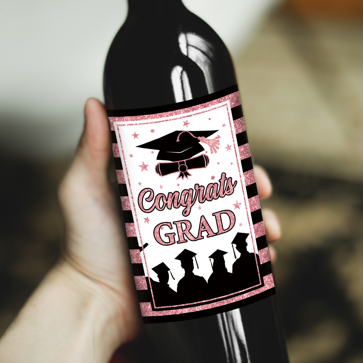 6pcs Congrats Grad Class 2026  - Wine Beer Bottle recension och pris