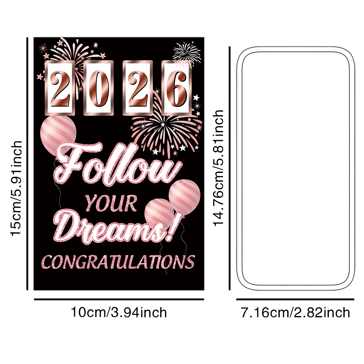 6pcs Congrats Grad Class 2026  - Wine Beer Bottle recension och pris