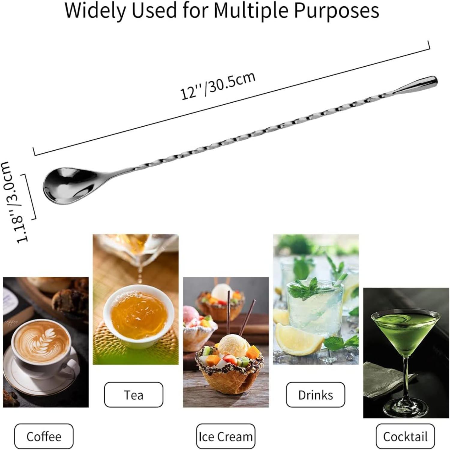 Cocktail Spoon Set of 2 - 12 I - Wine Beer Mix recension och pris