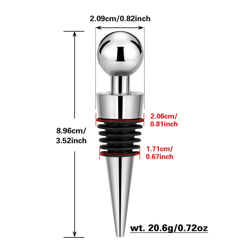 2pcs/set Silver Bottle Stopper - Bottle Stopper Set recension och pris