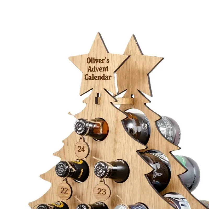 Christmas Tree Wooden Wine Rac - Wine Beer Rack recension och pris