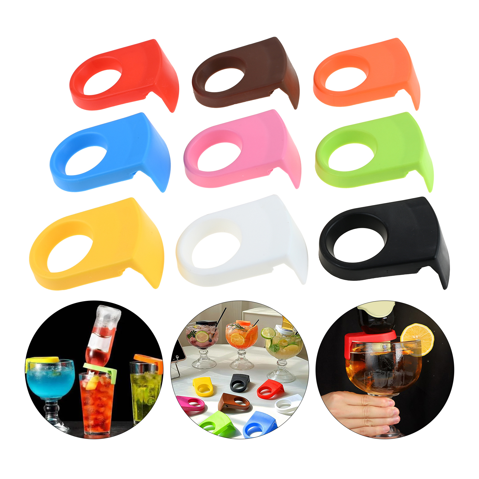 9Pcs Bottle Buckle Holder for  - Wine Beer Mix recension och pris